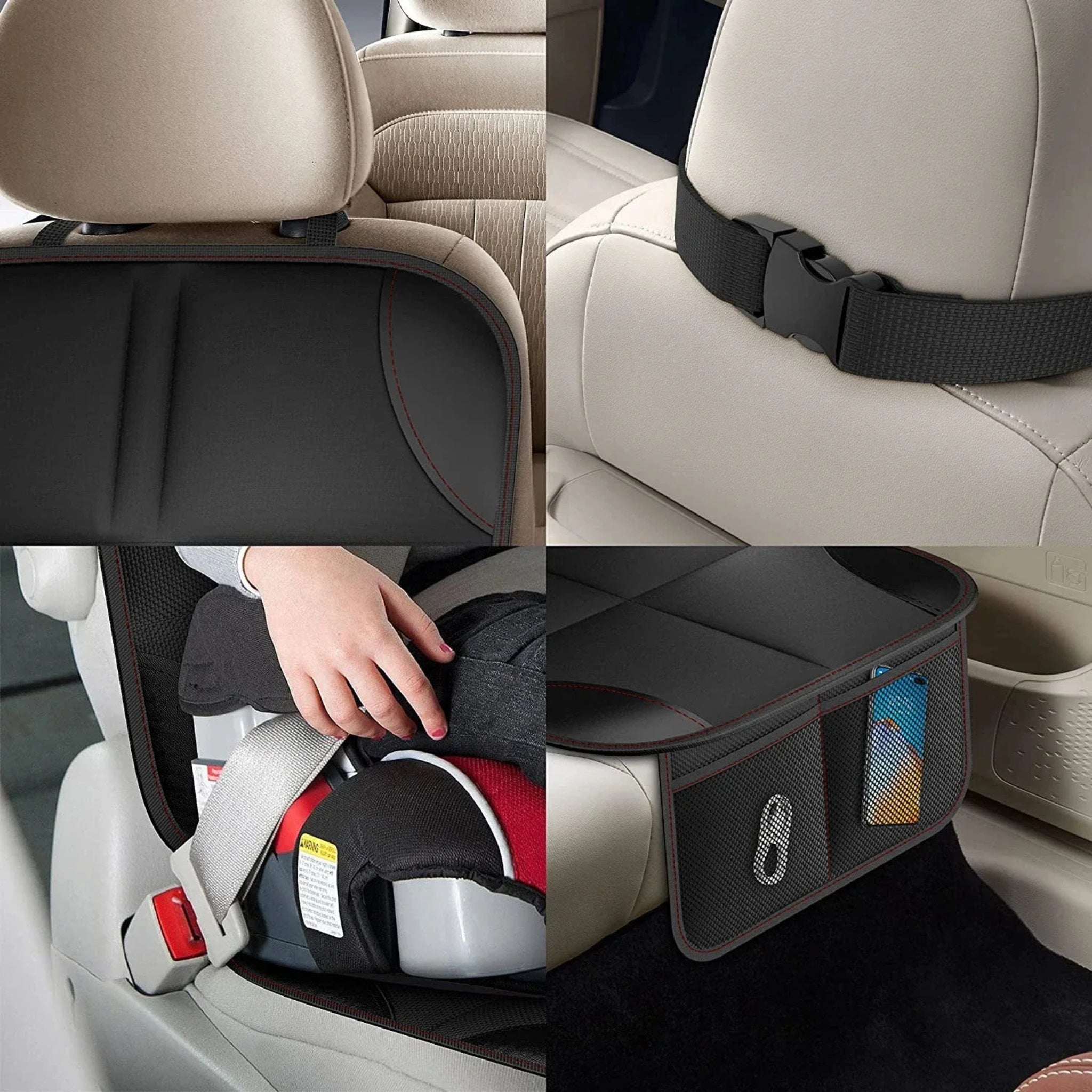 Protecteur de Siège Auto | Lot de 2 Tapis Antidérapants pour Sièges Enfant | TidyKidshop™