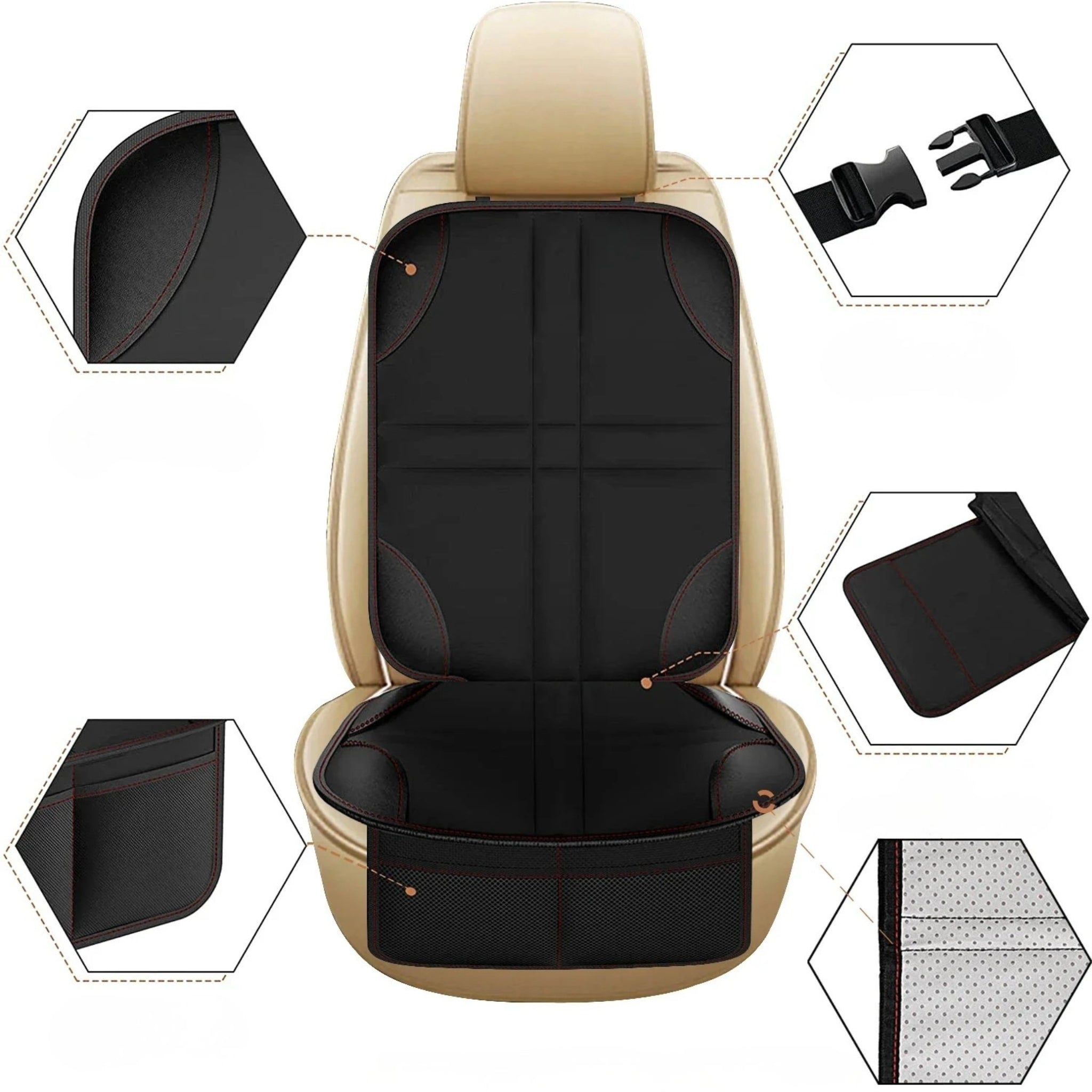 Protecteur de Siège Auto | Lot de 2 Tapis Antidérapants pour Sièges Enfant | TidyKidshop™