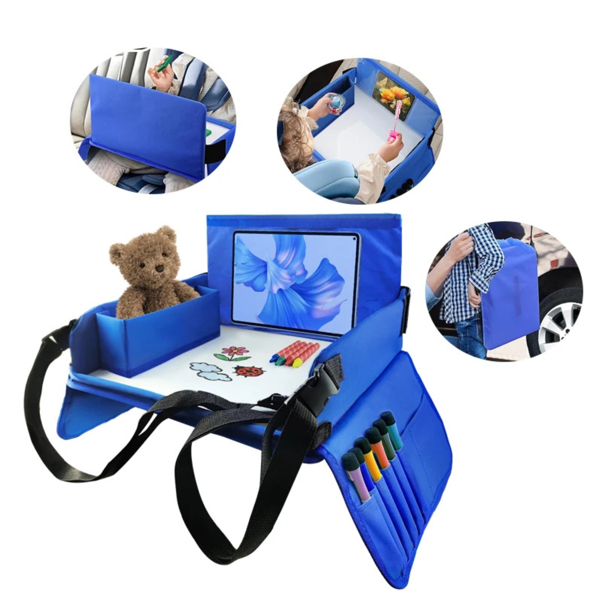 Plateau de Voyage Enfant Voiture | Table de Rangement & Jeux | Tidykidshop™