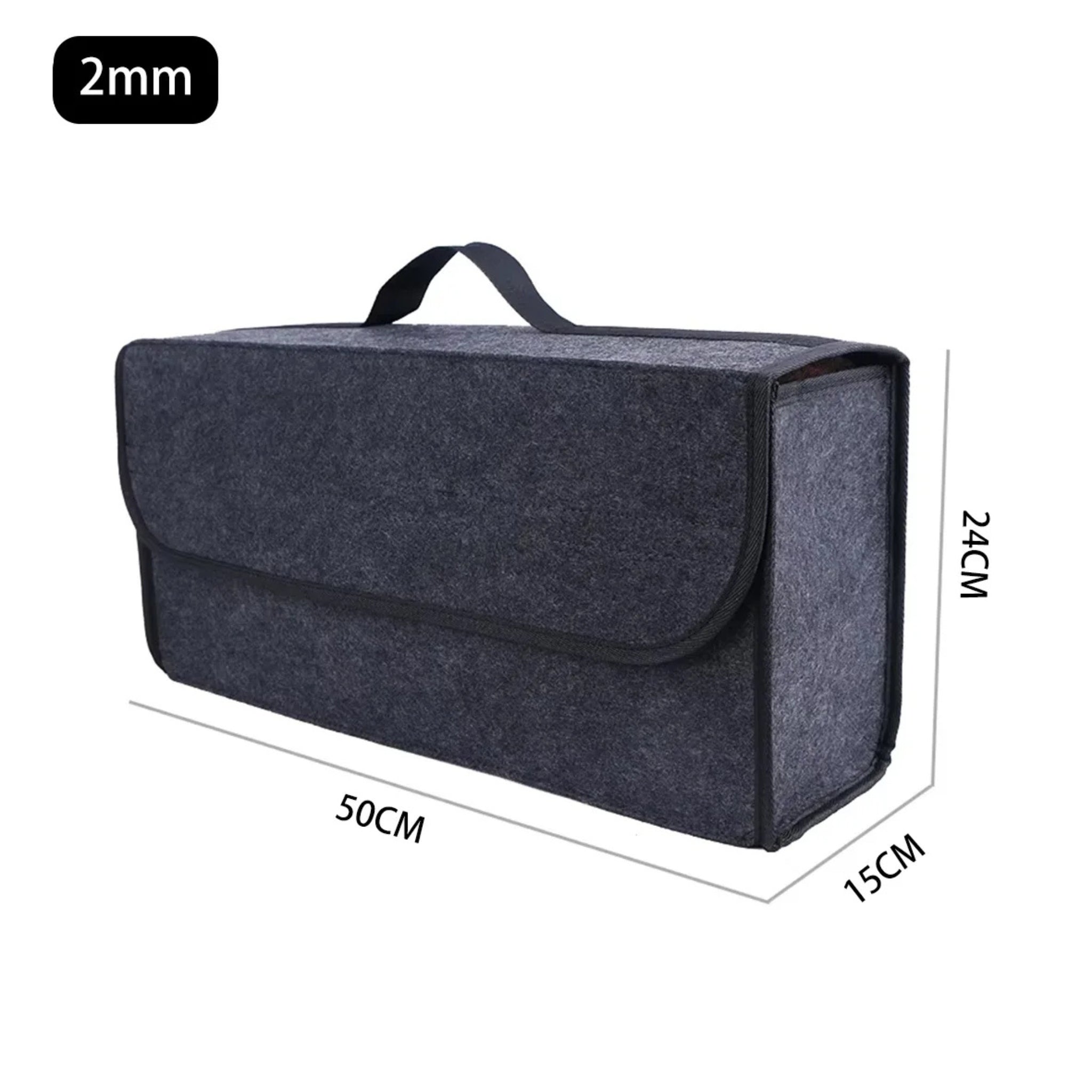 Boîte de Rangement Voiture | Organisateur en Feutre Gris Pliable | Tidykidshop™
