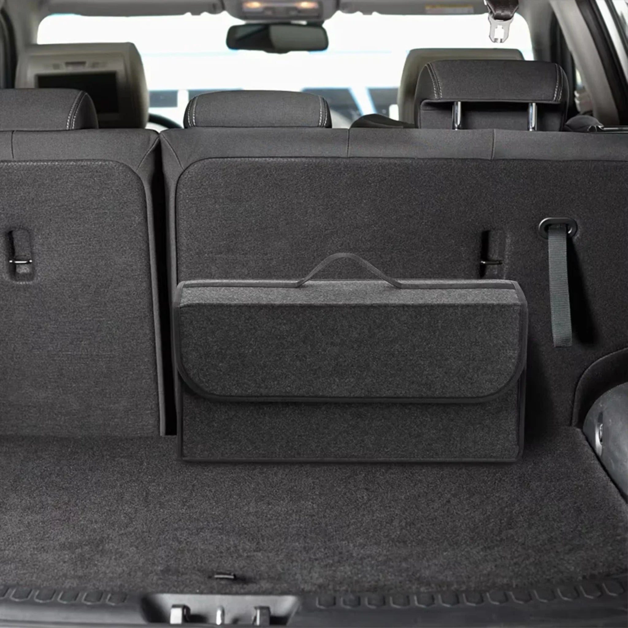 Boîte de Rangement Voiture | Organisateur en Feutre Gris Pliable | Tidykidshop™