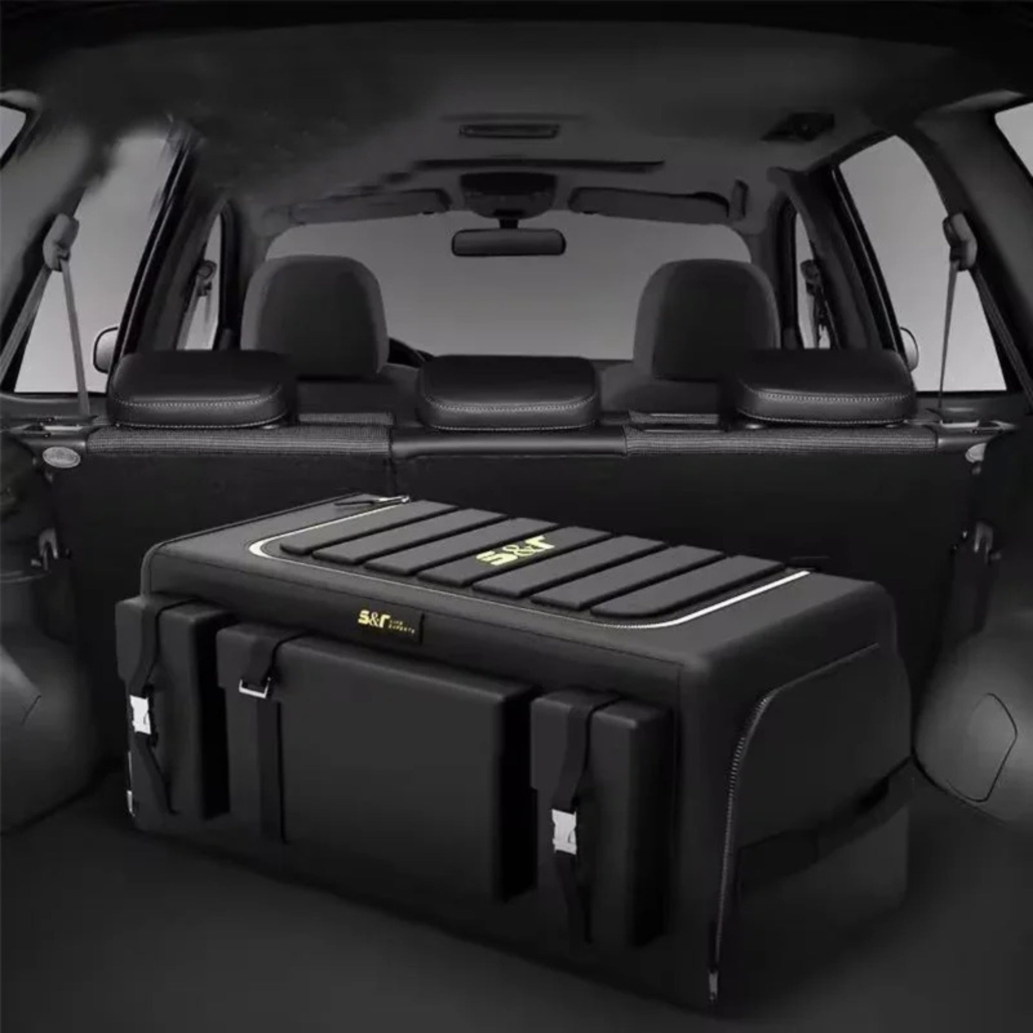Coffre de Rangement Voiture | Organisateur Pliant 70L avec Couvercle | Tidykidshop™
