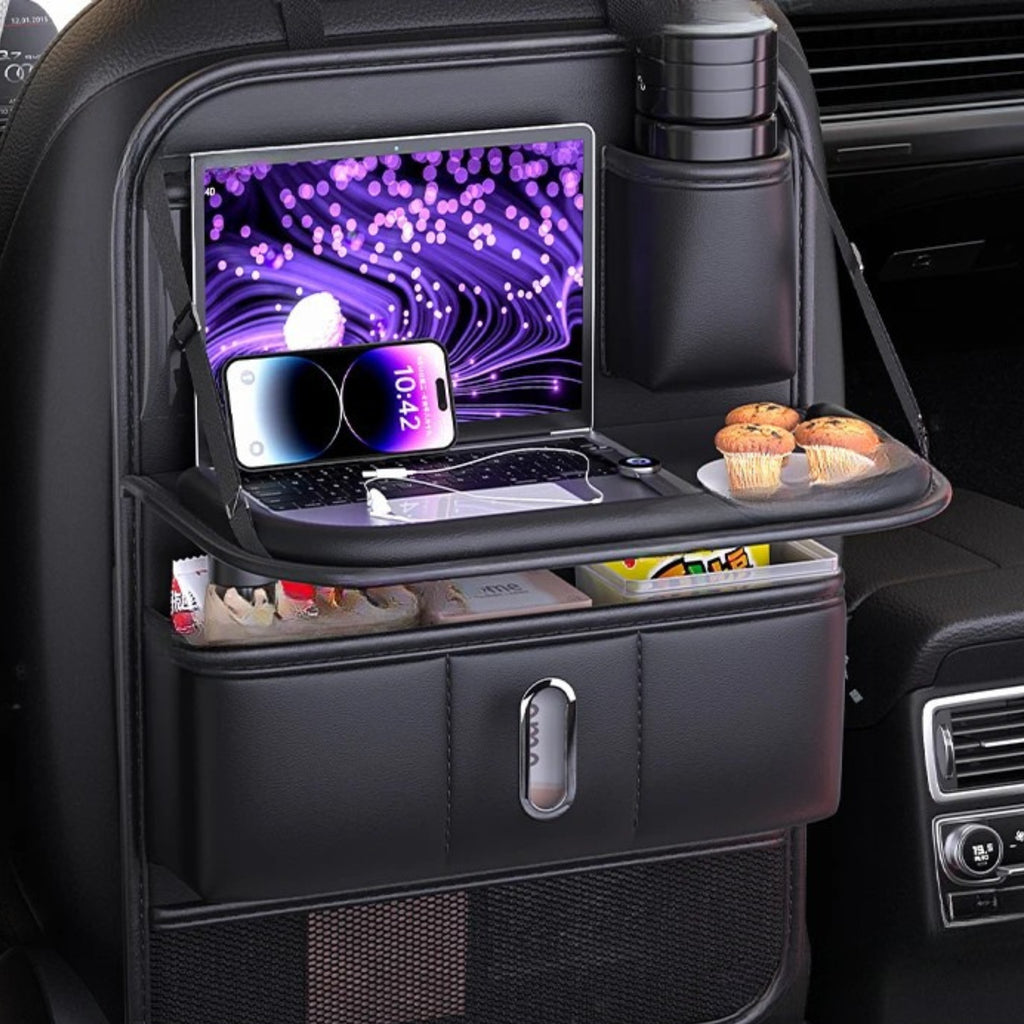 Organisateur Voiture Enfant | Siège Arrière avec Plateau Pliable | Tidykidshop™