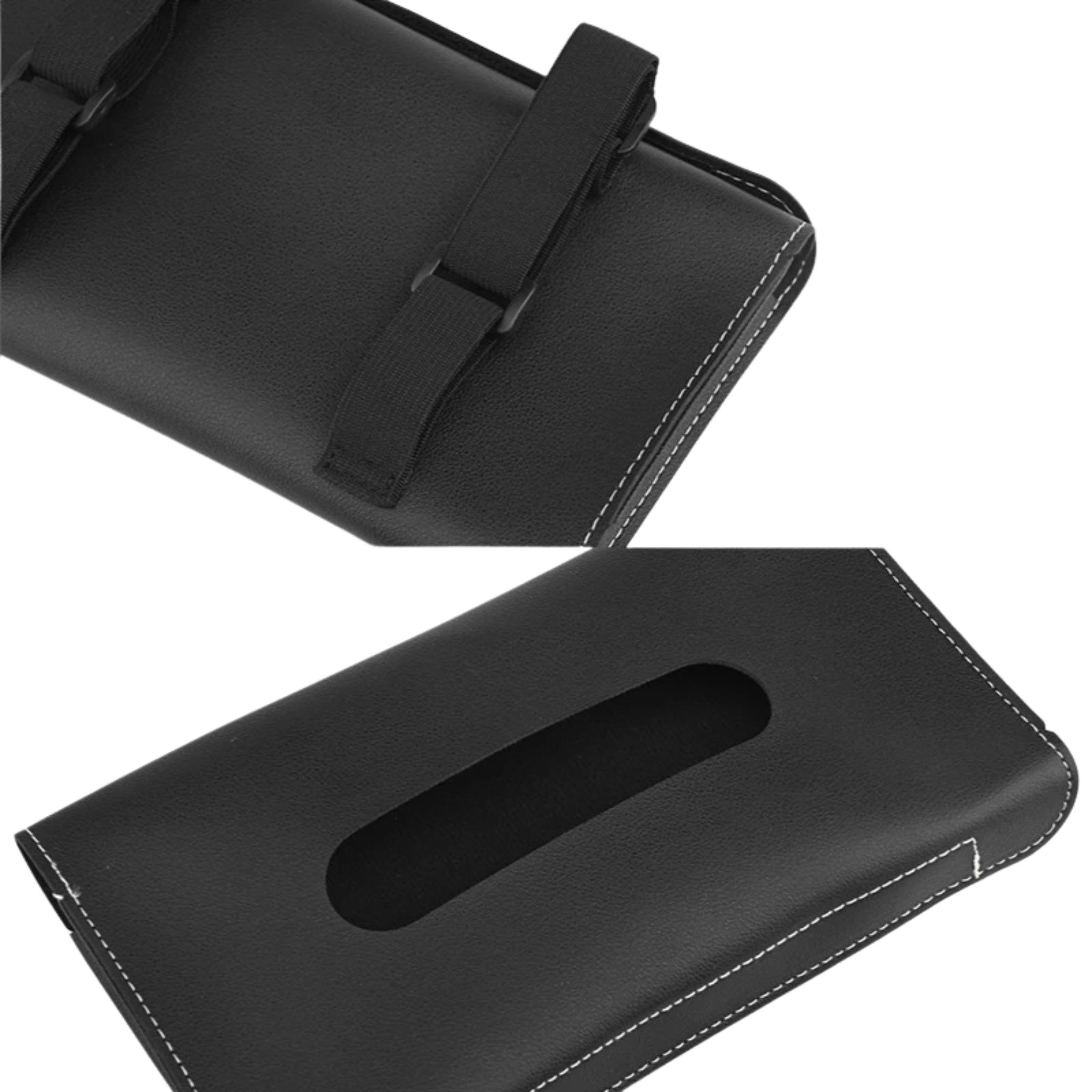 Boîte à Mouchoirs Voiture | Support Cuir Pare-Soleil & Accoudoir | Tidykidshop™