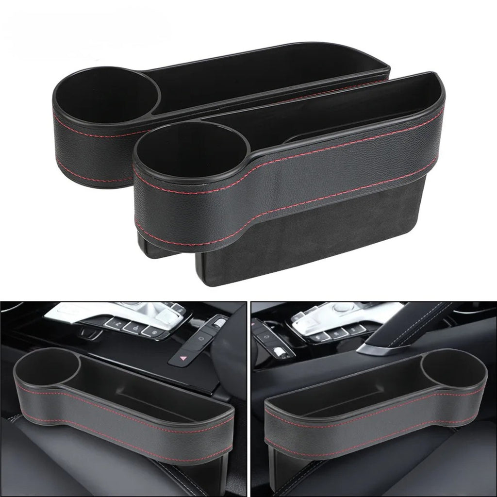 Organisateur Siège Voiture | Rangement en Cuir PU avec Porte-Bouteille | Tidykidshop™